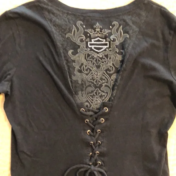 Harley Davidson ladies long sleeve shirt size medium - Picture 3 of 4